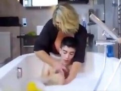 Joey s bath with mom